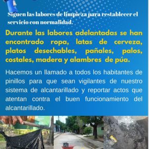 Avance Informativo JULIO 2024: Siguen las labores de limpieza Alcantarillado